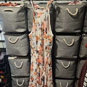 Floral Sleeveless Maxi Dress